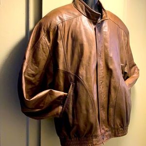 VTG  Big L leather jacket  made in Finland